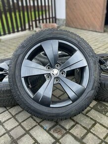 ORIGINÁL Alu Škoda Zeus R17, 5x112 - ZIMNÍ KOMPLET