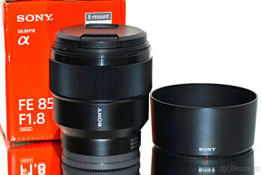 Sony FE 85mm f/1,8 + UV filtr NEPOUŽÍVANÝ