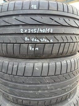 2x letní pneu r17 215/40/17 CENA 1500,- za obě