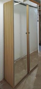 2x Skříň Ikea PAX bříza s zrcadlovými dveřmi - 1