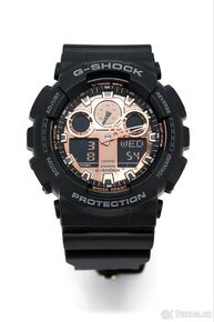 Hodinky G-Shock BLACK&ROSE GOLD GA-100MMC-1AJF pánské černé