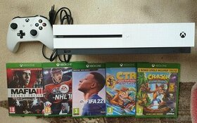 Xbox One S + ovladač + kabeláž -