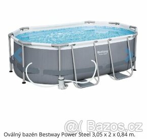 Oválný bazén Bestway Power Steel 3,05 x 2 x 0,84 m