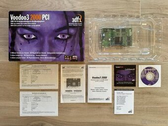 3dfx Voodoo 3 2000 16MB PCI (SGRAM) + BOX, CD, Manual