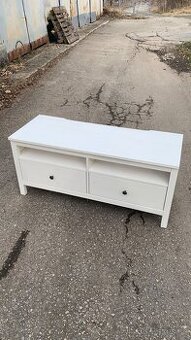 Ikea Hemnes Tv komoda bílé mořidlo, masiv ODĚRKY