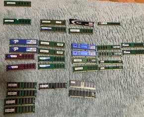 Paměti RAM do PC, typu DDR, DDR2 a DDR3, cena za vše