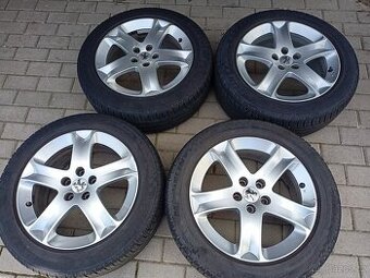 Alu kola 5x108R17 (Peugeot 407) + letní pneu Michelin 5mm