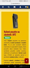 Kožené pouzdro na pistolový zasobnik