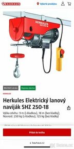 Elektrický lanový naviják SHZ 250-18 v zaruce