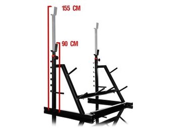 Nastavitelný stojan na činky Kelton HS9 bench, dřep.