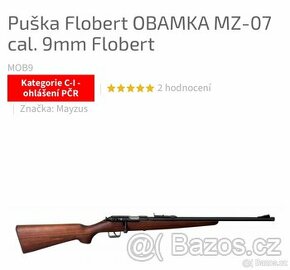 Vyměním nebo prodám flobert Obamka 9mm.