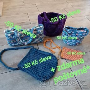 NOVÁ: Kabelka Tote Bag, crossbody, na rameno. Fialová nošená