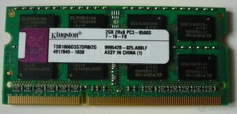 Kingston 2GB DDR3 SODIMM 1066MHz TSB1066D3S7DR8/2G