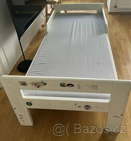 Dětská postel z masivu 80 x 180 cm - původní cena 4600 Kč - 1