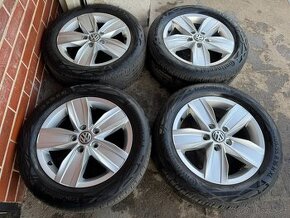 Alu 16" 5x112, orig. VW " Bendigo " letní 80%, Caddy apod.