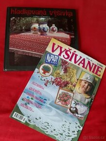 Kniha "Hladkovaná výšivka" + časopis "Vyšívanie"