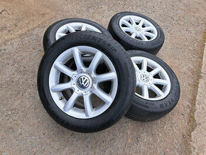 Alu kola original VW BBS 15" 5x112 + pneu 205/60/15 - 1