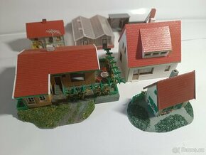 Modelová železnice domky + zahradnictví