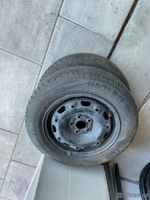 2 x kompletní kolo Š Fabia I, 165/70 R14 ET35