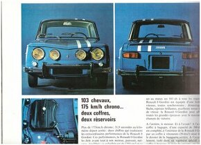 prospekty RENAULT  8 GORDINI a MATRA SPORTS M 530 - 1