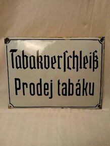 Smaltovaná cedule Prodej tabáku