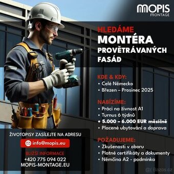 MONTÁŽ NĚMECKO- 6000 EUR - PROVĚTRÁVANÉ  FASÁDY