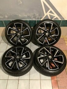 Alu kola Škoda SCALA R18 5X100 ZIMNÍ PNEU 205/45 R18 - 1