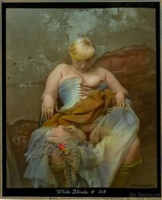 Jan Saudek - White Blonde - originální kolorovaná fotografie