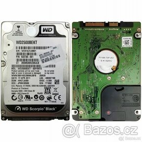 Harddisk 2,5" 250GB WD Scorpio Black WD2500BEKT 7200ot.