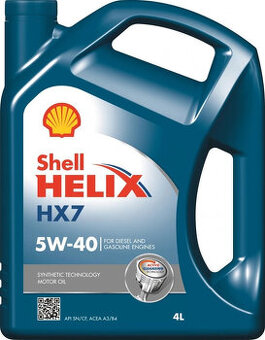 Motorový olej Shell Heliix HX7 5W 40 4 Litry