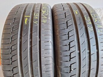 Prodám letní pneu 225/45/17 Continental a Bridgestone