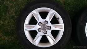 orig.AUDI alu kola 16"+Letní Continental 205/55/16