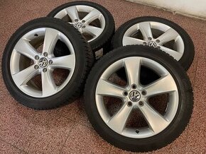 Originální Volkswagen ALU kola 5x112 r17 zimní pneu 7mm