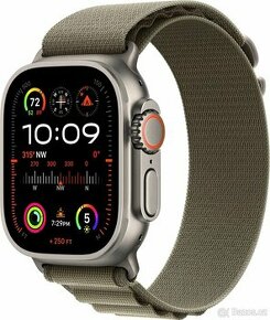 Apple Watch Ultra 2 49mm titanové pouzdro s olivovým alpským