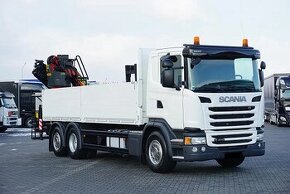 Scania G410 6x2 - valník s hydraulickou rukou Palfinger