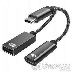 Adaptér USB C na USB OTG a nabíjecí kabel - 1