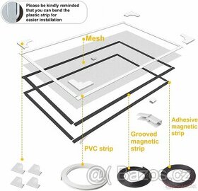 Magnetická síť do okna 120x100 Cm
