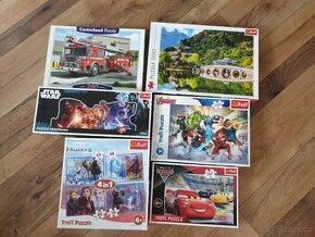 Puzzle hasičské auto, Star Wars, Avengers, Ledové království