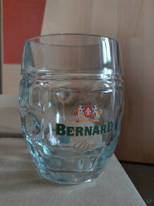 Pivní sklo - 6 ks sklenice Bernard půllitry s uchem, krýgl