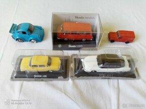 Modely aut Tatra 603-1, škoda 100, škoda 1203