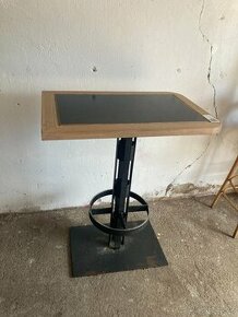 Barový / Jidelní stůl - Vysoký - Ocel - 60 x 90 cm