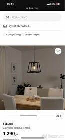 moderní lustr ikea 2 kusy