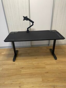 Herní stůl ULTRADESK MOMENTUM – BLACK, 152,5 x 70 x 75,5 cm