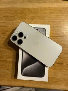 iPhone 15 pro bílý titan - 1