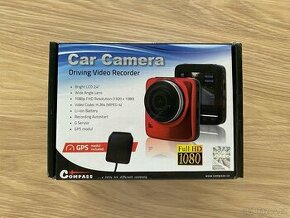 Kamera do auta Full HD 2,4" červená GPS