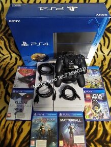 Playstation 4 500GB WHITE EDITION a 2 ovladače TOP STAV