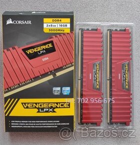 Corsair 16GB KIT(2x8GB) DDR4 3000MHz CL15, záruka 5 r. - 1