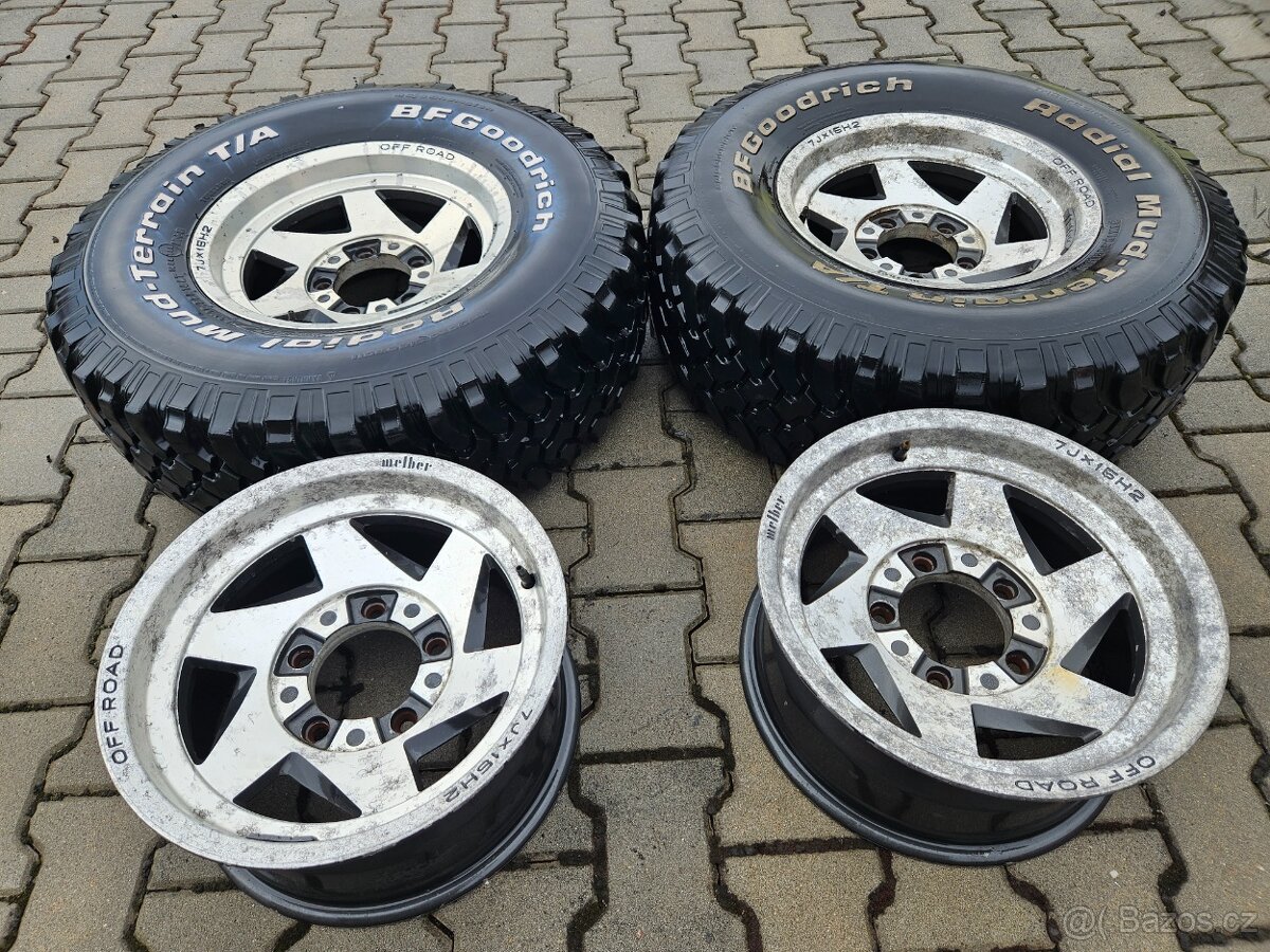 5x139,7 15 7J ET -10 Melber Offroad alu kola + 2x pneu AT