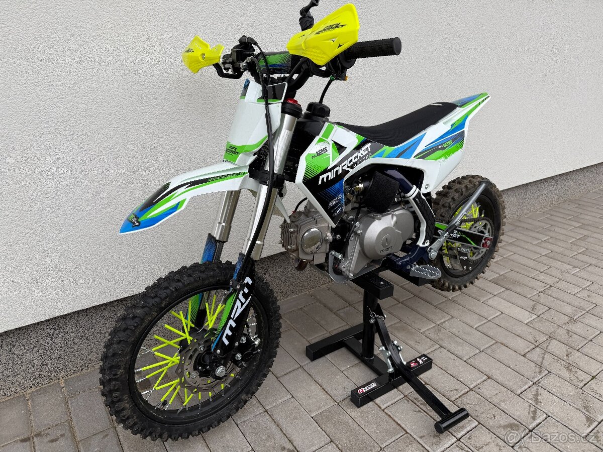 Pitbike MiniRocket DK125 14"/12" Automat, modrý