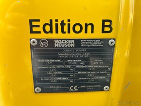 Dumper Dempr Wacker Neuson 1001, 2018 rv, 697 motohodin. - 20